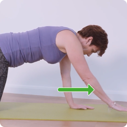 a woman doing an exercise