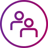 Purple circle with white icon