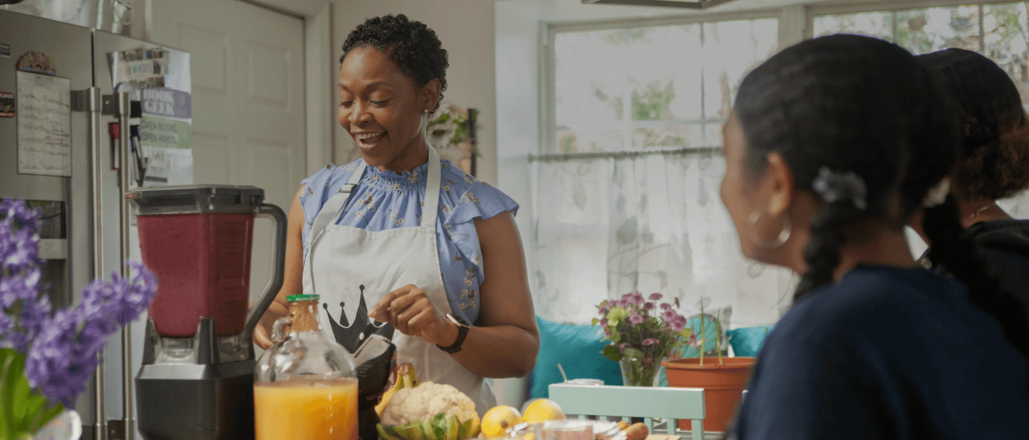 two women in a kitchen