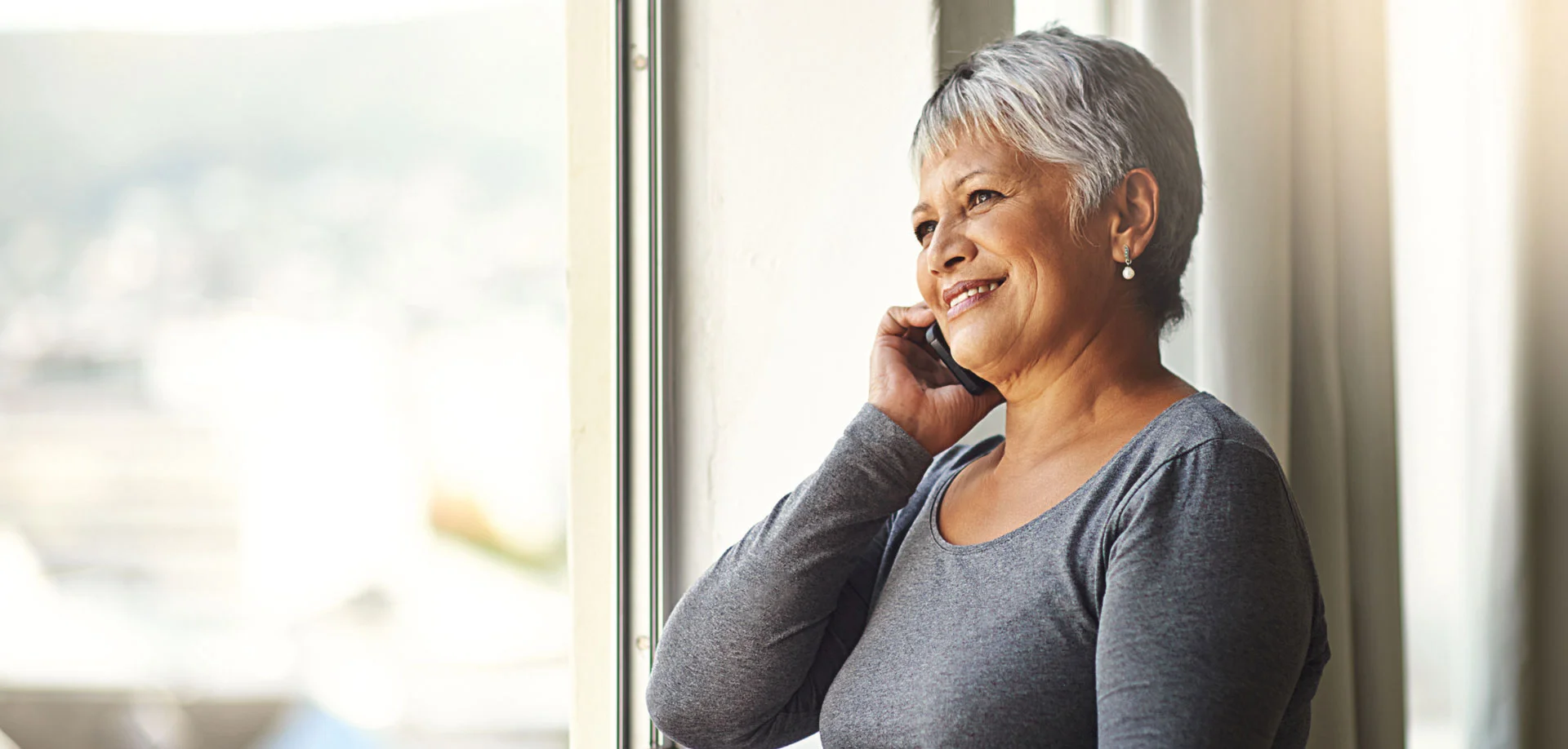 a woman talking on a cell phone