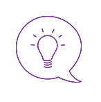 ein violetter Kreis mit einem violetten Zentrum