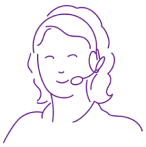 a purple alien with a black background